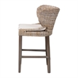 bali & pari Niesha Kubu Rattan Counter Stool with Cushion Accent Stool