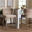 bali & pari Niesha Kubu Rattan Counter Stool with Cushion Accent Stool