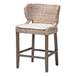 bali & pari Niesha Kubu Rattan Counter Stool with Cushion Accent Stool