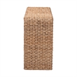 bali & pari Alda Handwoven Seagrass Console Table Wicker Waterfall Accent Table