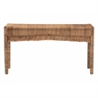bali & pari Fiona Handwoven Seagrass Console Table Coastal Boho Accent Table