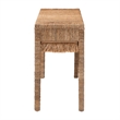 bali & pari Fiona Handwoven Seagrass Console Table Coastal Boho Accent Table