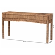 bali & pari Fiona Handwoven Seagrass Console Table Coastal Boho Accent Table