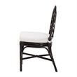 bali & pari Niven Natural Rattan Dining Chair with Cushion Accent Chair