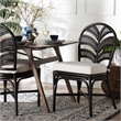 bali & pari Niven Natural Rattan Dining Chair with Cushion Accent Chair