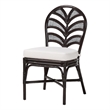bali & pari Niven Natural Rattan Dining Chair with Cushion Accent Chair