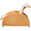 bali & pari Aries Natural Rattan Chaise Lounge Chair with Cushion