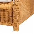 bali & pari Aries Natural Rattan Chaise Lounge Chair with Cushion