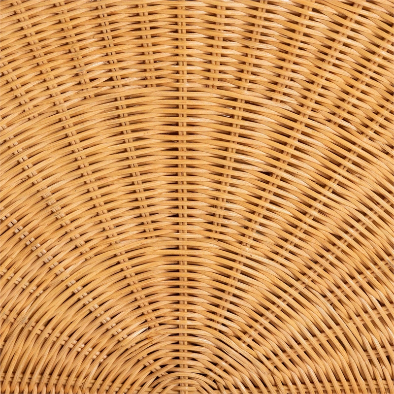 bali & pari Aries Natural Rattan Chaise Lounge Chair with Cushion