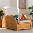 bali & pari Aries Natural Rattan Chaise Lounge Chair with Cushion