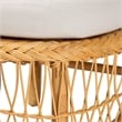 bali & pari Bruno Natural Rattan Chaise Lounge Chair with Cushion