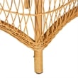 bali & pari Bruno Natural Rattan Chaise Lounge Chair with Cushion