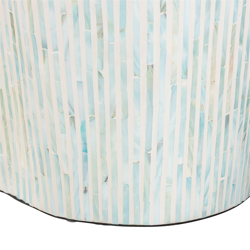 bali & pari Fiorella Capiz Shell Coffee Table Irregular Shape Accent Table