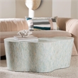 bali & pari Fiorella Capiz Shell Coffee Table Irregular Shape Accent Table