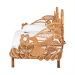 bali & pari Aves Natural Rattan Daybed with Decorative Flamingo Frame Twin