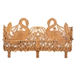 bali & pari Aves Natural Rattan Daybed with Decorative Flamingo Frame Twin
