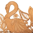 bali & pari Aves Natural Rattan Daybed with Decorative Flamingo Frame Twin