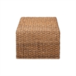 bali & pari Alda Handwoven Seagrass Coffee Table Wicker Waterfall Accent Table