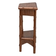 bali & pari Alessa Mahogany Wood Console Table Fluted Wood Accent Table 32 in