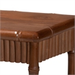 bali & pari Alessa Mahogany Wood Console Table Fluted Wood Accent Table 32 in