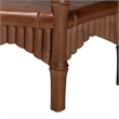 bali & pari Alessa Mahogany Wood Console Table Fluted Wood Accent Table 32 in