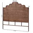 bali & pari Raphaela Natural Rattan Standalone Headboard Panel Headboard King