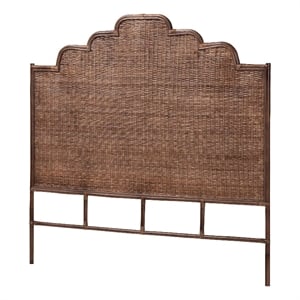 bali & pari Raphaela Natural Rattan Standalone Headboard Panel Headboard King
