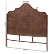 bali & pari Jaelle Natural Rattan Standalone Headboard Panel Headboard Queen