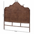 bali & pari Jaelle Natural Rattan Standalone Headboard Panel Headboard Queen