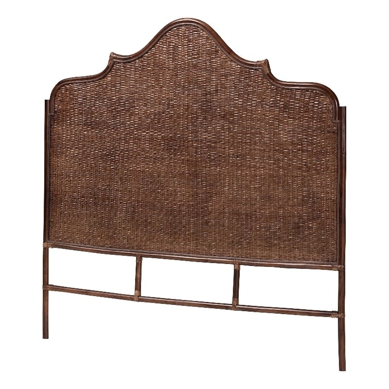 bali & pari Jaelle Natural Rattan Standalone Headboard Panel Headboard Queen