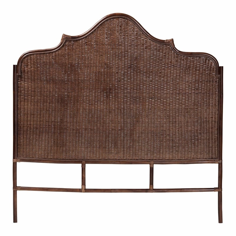 bali & pari Jaelle Natural Rattan Standalone Headboard Panel Headboard King