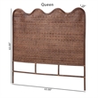 bali & pari Einya Natural Rattan Standalone Headboard Panel Headboard Queen