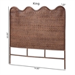bali & pari Einya Natural Rattan Standalone Headboard Panel Headboard Queen