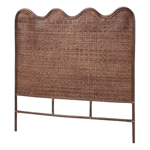 bali & pari Einya Natural Rattan Standalone Headboard Panel Headboard King