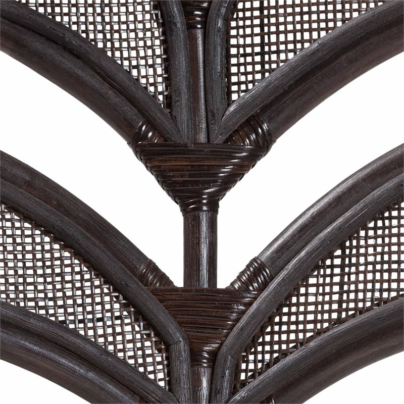 bali & pari Niven Natural Rattan Counter Stool with Cushion Wicker Accent Stool