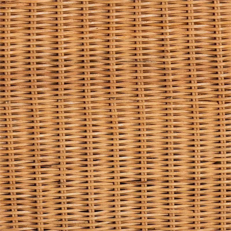 bali & pari Cesar Natural Rattan Chaise Lounge Chair with Cushion
