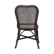 bali & pari Irene Natural Rattan Dining Chair Handwoven Wicker Accent Chair