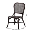 bali & pari Irene Natural Rattan Dining Chair Handwoven Wicker Accent Chair