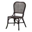 bali & pari Irene Natural Rattan Dining Chair Handwoven Wicker Accent Chair
