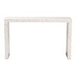 bali & pari Magara Capiz Shell Beige Wood Console Table Waterfall Accent Table