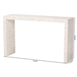 bali & pari Magara Capiz Shell Beige Wood Console Table Waterfall Accent Table