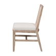 bali & pari Ashford Whitewash Rattan Dining Chair Mahogany Wood Frame