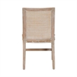 bali & pari Ashford Whitewash Rattan Dining Chair Mahogany Wood Frame