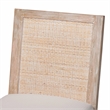 bali & pari Ashford Whitewash Rattan Dining Chair Mahogany Wood Frame