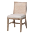 bali & pari Ashford Whitewash Rattan Dining Chair Mahogany Wood Frame