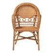 bali & pari Abigale Natural Rattan Dining Chair - Handwoven Wicker Accent Chair