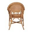 bali & pari Abigale Natural Rattan Dining Chair - Handwoven Wicker Accent Chair