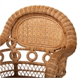 bali & pari Abigale Natural Rattan Dining Chair - Handwoven Wicker Accent Chair