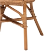 bali & pari Abigale Natural Rattan Dining Chair - Handwoven Wicker Accent Chair
