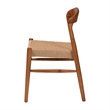 bali & pari Lorena Paper Loom Woven Dining Chair Wood Frame with Curved Back